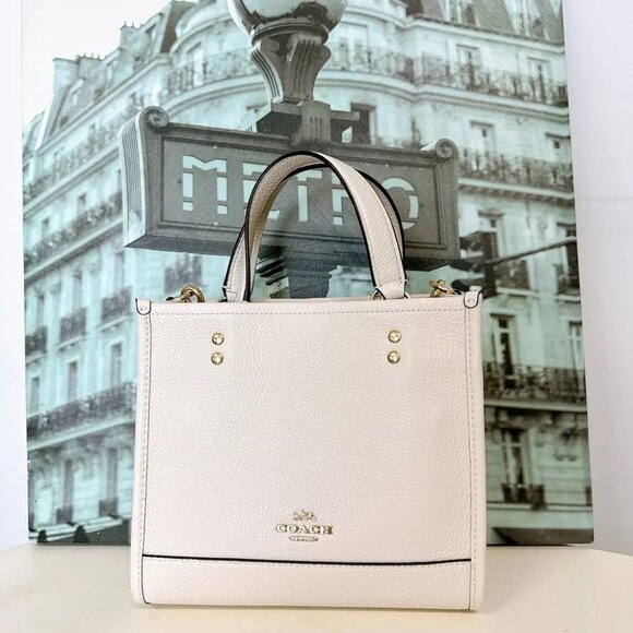 Coach CO971 Dempsey Tote 22 IN Chalk - Picture 2 of 7